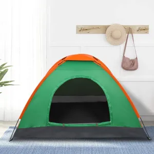 1-Person Dome Tents for Camping, Lightweight Portable Backpacking Tent, Small Easy Set Up Outdoor Camping Hiking Tent,Outdoor Tent for Backpacking,Hiking Camp Tent - Orange & Green 200 x 150 x 110CM
