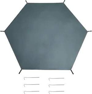 1 Set Waterproof Tent Tarp with Ground Nails, Tent Ground Sheet Mat for Camping Hiking, Tent Floor, Waterproof Camping Tarp, 102.36"x86.61", Gray