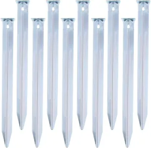 10 Pieces Triangular Tent Stakes for Camping, Hiking, and Outdoor Use - Durable Ground Pegs for Canopy, Awning, and Sun Shelter