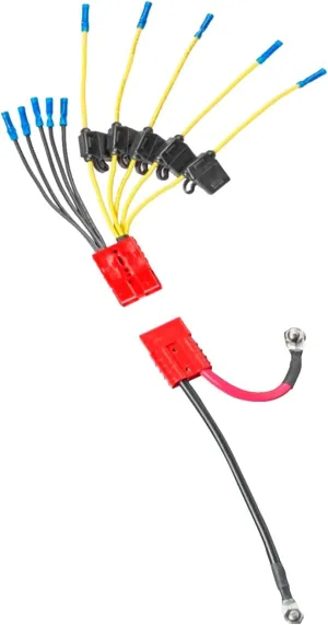 12V Battery Connector Kit CE12VB5FK | Easy 5-Lead Fused System for Any Marine Electronics | Power Depth Finders, GPS Units, Pumps & More | Marine-Grade UL1426 Wire | Battery NOT Included