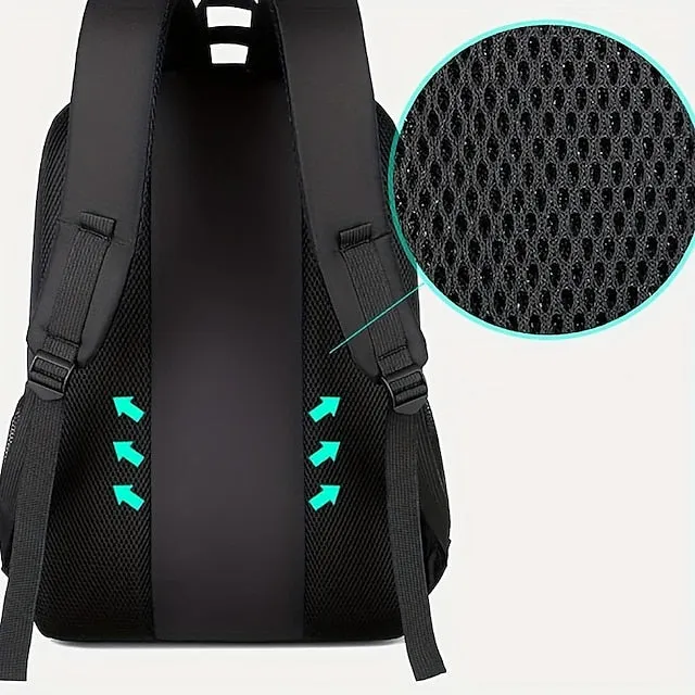 1pc Ultralight Backpack Men's Computer Backpack Large Capacity Travel High School Junior High School Students Schoolbag With USB Charging Port Anti-splash Water Schoolbag Laptop Notebook Bag