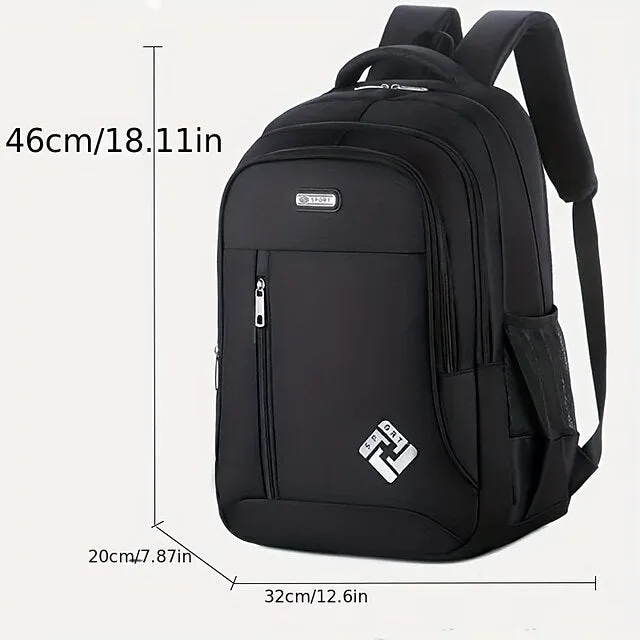 1pc Ultralight Backpack Men's Computer Backpack Large Capacity Travel High School Junior High School Students Schoolbag With USB Charging Port Anti-splash Water Schoolbag Laptop Notebook Bag