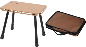 2 in 1 Folding Table Stool Camping Outdoor Practical Small Table Aluminum Alloys Folding Small Chair for Camping Picnics