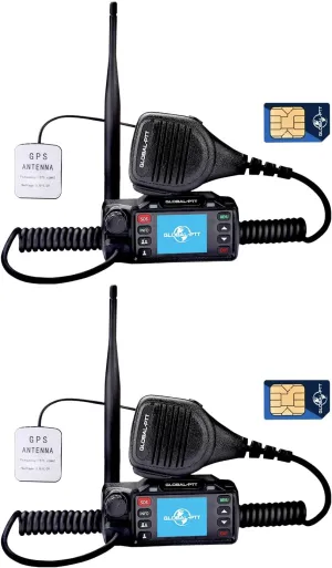 2-Pack Push-to-Talk Over Cellular (PoC) Mobile Radios with GPS SOS - 4G LTE Nationwide PTT Unlimited Range License-Free for in-Vehicle Communication Include Dispatch Account (GPS)