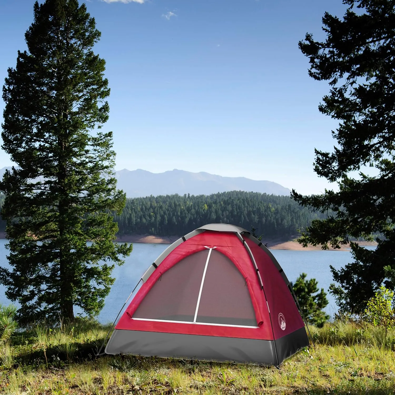 2 Person Camping Tent with Rain Fly and Carrying Bag
