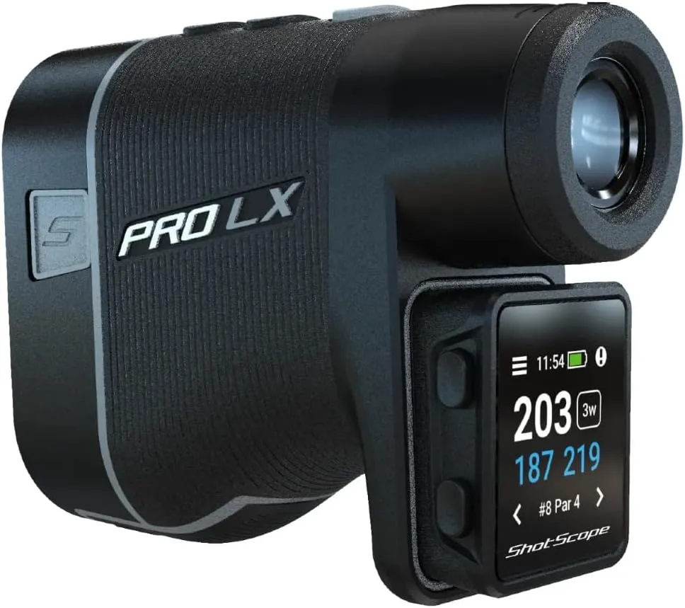 2023 Shot Scope PRO LX  Laser Rangefinder Featuring GPS Distances and Performance Tracking with a Built-in Cart Magnet