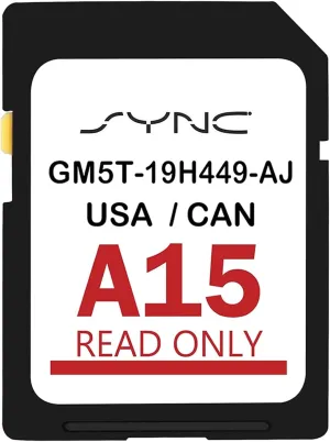 2025 Latest A15 Navigation SD Card Map Sync 2 Compatible with Ford & Lincoln F-150, Escape, Explorer, Fusion, Edge, Mustang, MKZ, Navigator, Covers USA & Canada (GM5T 19H449 AJ)