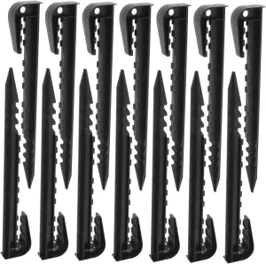 20pcs Ground Nail Tent Hooks Camp Tents Beach Tent Stakes for Sand Inflatables Picnic Shelter Stakes for Beach Blanket Tarps Canopy Beach Stakes Outdoor Tent Floor Nail Pp Black