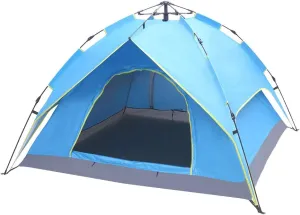 2/4/6 Person Family Dome Tent - Camping Tent with Rainfly Easy Set up-Portable Dome Tents for Camping,Automatic Hydraulic Support,Blue