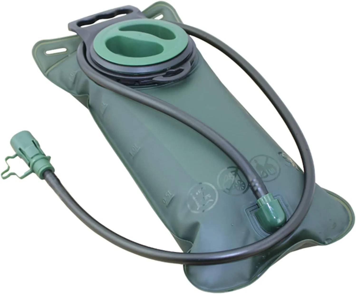 2L Leak Proof 2 Liter Water Tank Without Bpa Water Storage Airbag with Insulating Tube Alternative to Hydration Backpack for Outdoor Camping