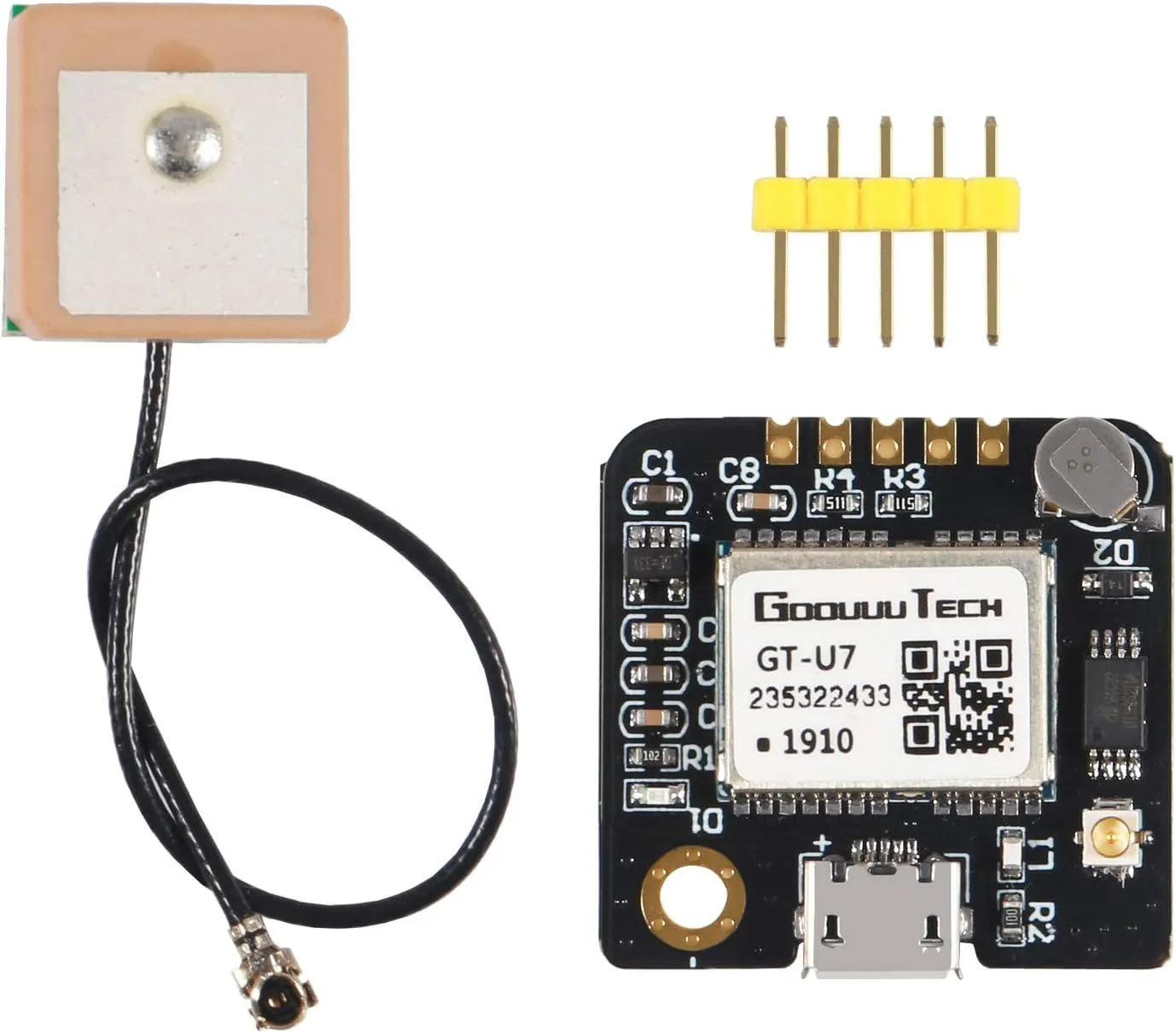2pcs GT-U7 GPS Module Navigation Satellite Positioning Compatible with NEO-6M 51 MCU STM32 High Sensitivity Low Power Consumption High-Precision Positioning Suitable for Vehicles
