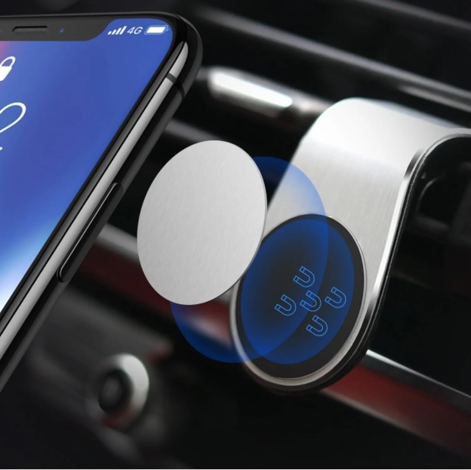 2PCS Mobile Phone Navigation Magnetic Bracket for Car Vent Magnetic Phone Holder Soporte Magnético para Celular Small Car Accessories for Men Soporte Magnetico de Telefono para Carro