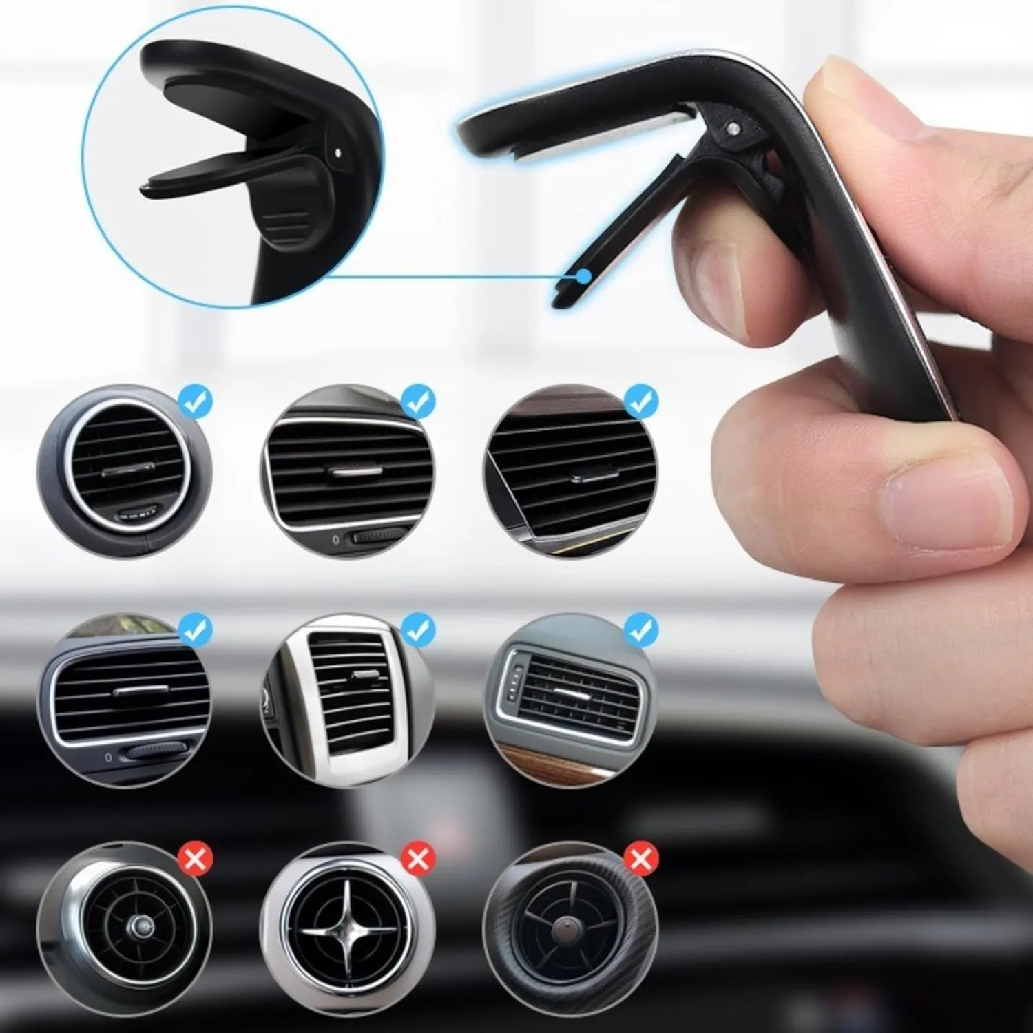 2PCS Mobile Phone Navigation Magnetic Bracket for Car Vent Magnetic Phone Holder Soporte Magnético para Celular Small Car Accessories for Men Soporte Magnetico de Telefono para Carro
