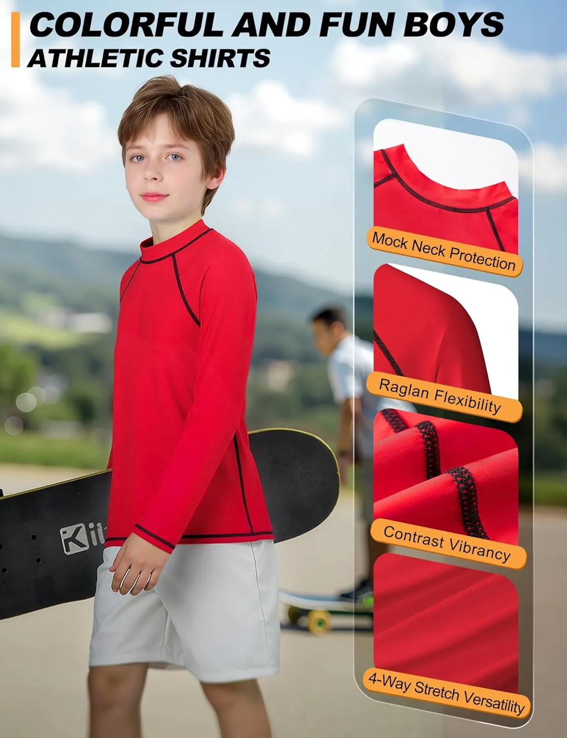 3 Pack Boys Rash Guard Swim Shirt Long Sleeve UPF 50  Sun Protection Kids Youth SPF Water Beach Swimwear Tops Quick Dry