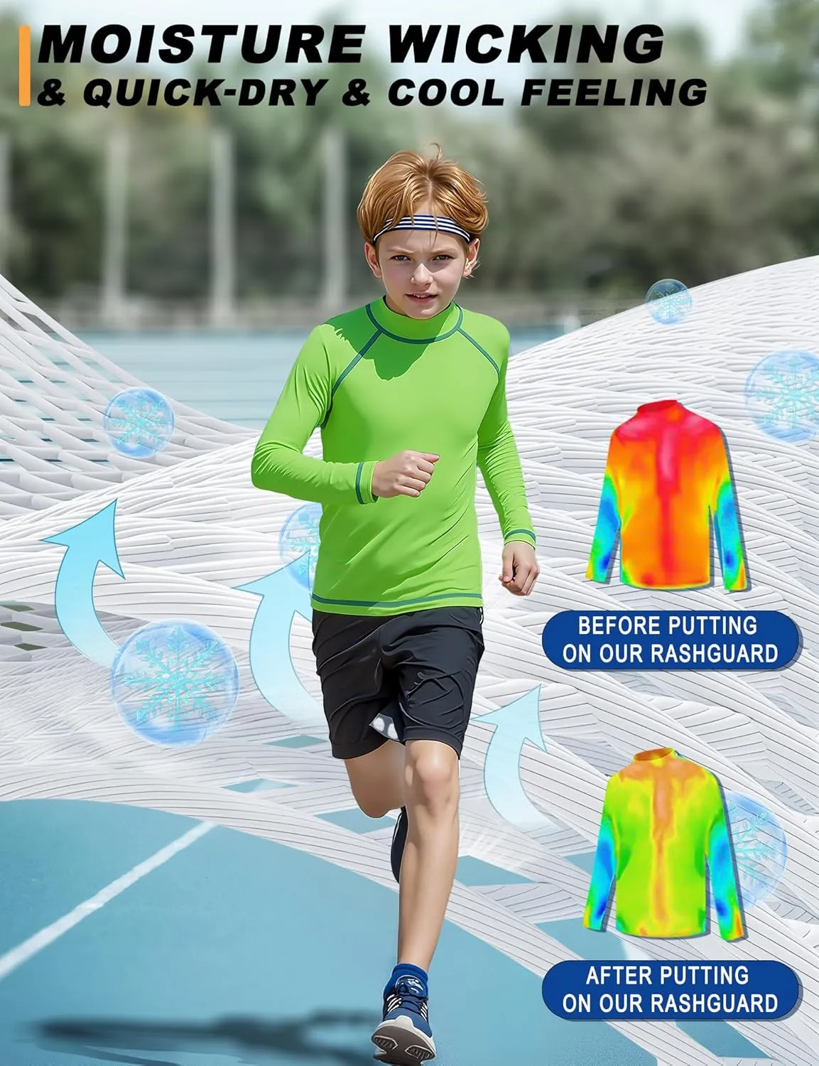 3 Pack Boys Rash Guard Swim Shirt Long Sleeve UPF 50  Sun Protection Kids Youth SPF Water Beach Swimwear Tops Quick Dry