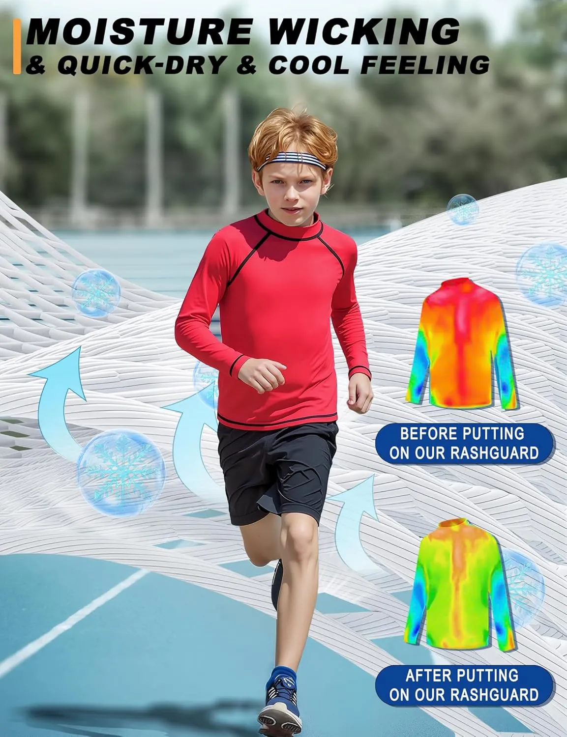 3 Pack Boys Rash Guard Swim Shirt Long Sleeve UPF 50  Sun Protection Kids Youth SPF Water Beach Swimwear Tops Quick Dry