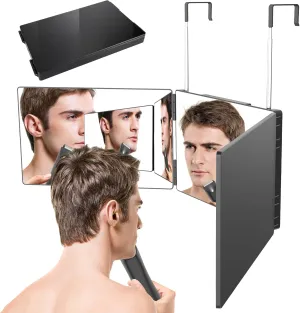 3 Way Mirror for Self Hair Cutting Mirror Vanity Mirror Barber Supplies Accessories 360 Makeup Mirror Trifold Mirror to See Back of Head