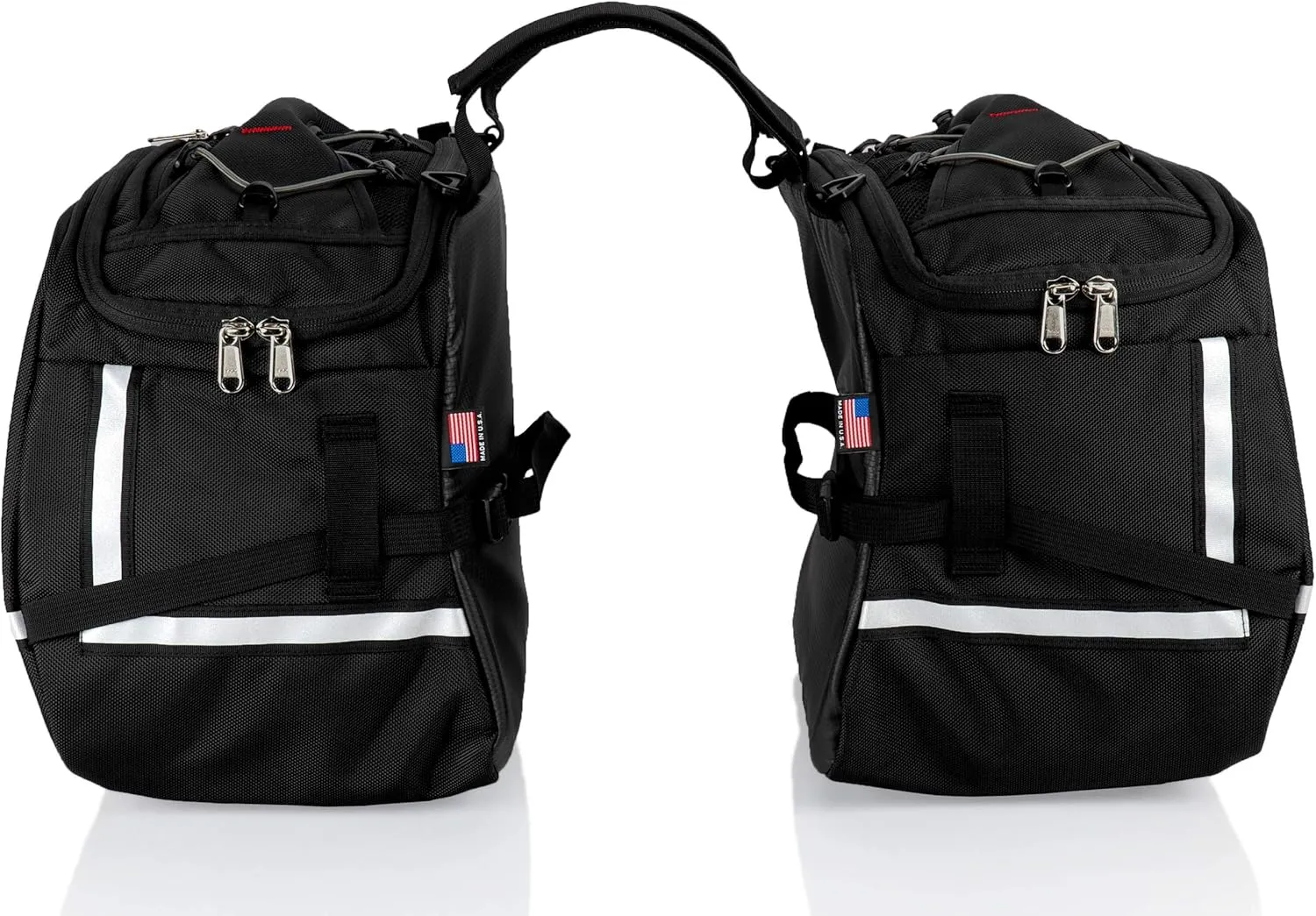 3550 Aeropac II Saddle Bags - Water-Resistant, Industrial Grade Ballistic Nylon w/Thermoplastic Insert, Anti-Scratch Vinyl on Inward Facing Wall, 14" L x 9" W x 10.5" H (Per Side)