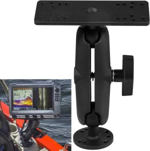360° Rotation Fish Finder Mount with 1.5"/ C Size Ball,Medium Arm Marine Electronics Mount for Boat for Garmin,for Lowrance,for Humminbird,and More