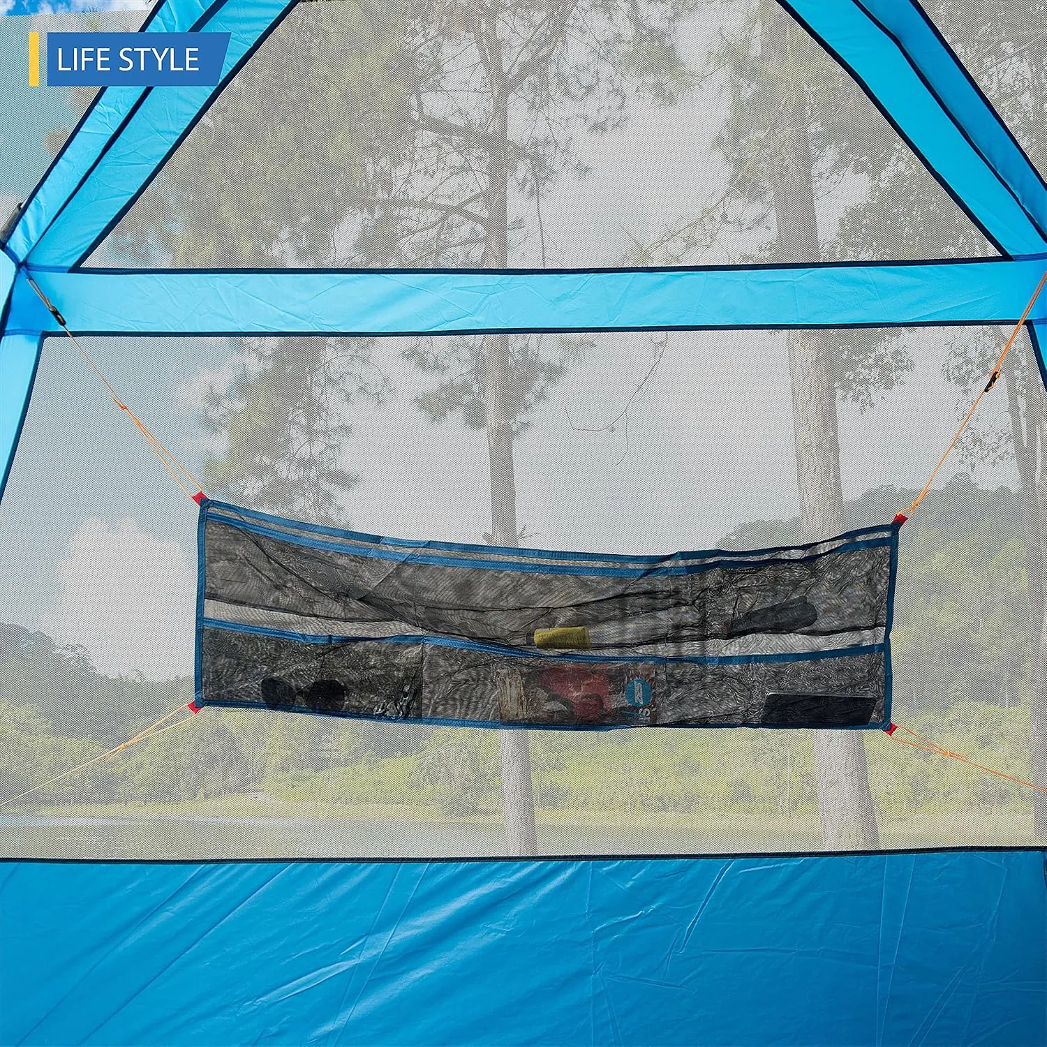 4 Person Dome Tent / 6 Person Dome Cabin Tent / 8 Person Cabin Tent with Full Coverage rainfly and Full Size Canopy
