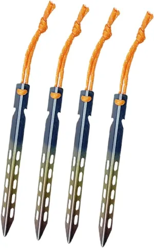 4Pcs Tarp Pegs Tent Stakes Iflexible Anchors Camping Tent Nails Ground Pegs for Camping Outdoor Desert Shelter Awning