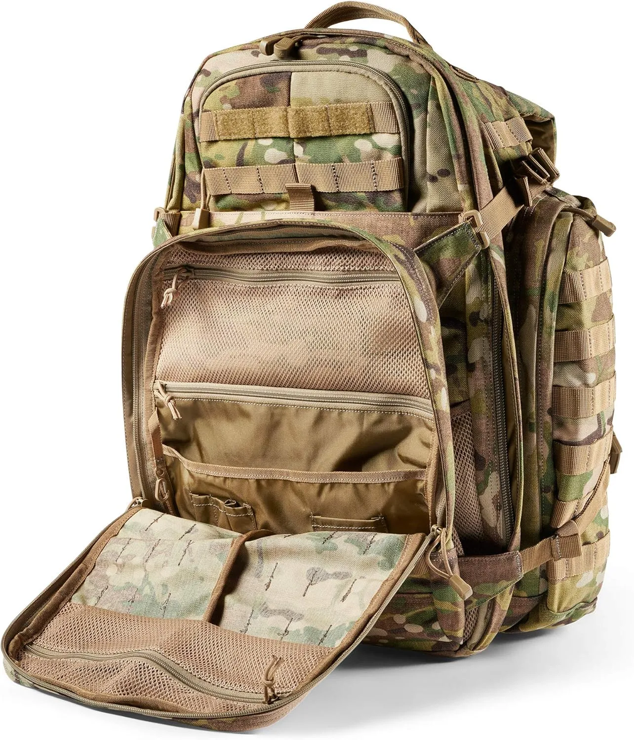 5.11 Tactical Backpack‚ Rush 72 2.0‚ Military Molle Pack, CCW with Multiple Compartments, 55 Liter, Large, Style 56565‚ Multicam