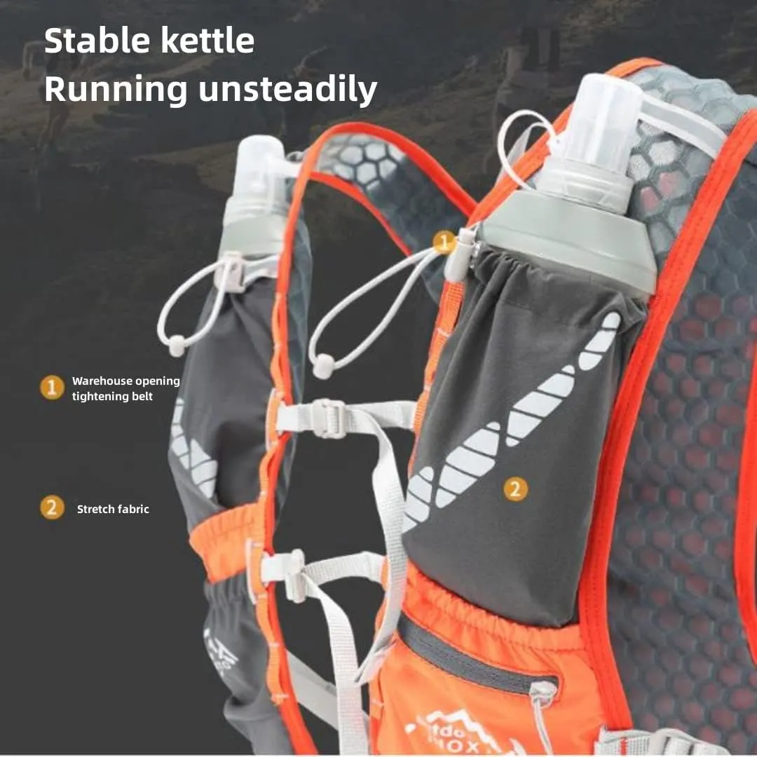 5L Off-Road Cycling Backpack, Sports Water Bag, Men's and Women's Cycling Bag，Premium Hydration Pack for Running，Lightweight Running Water Vest with Dual Bottles and Pockets