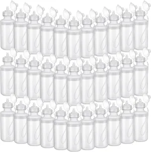 72 Pcs Sports Water Bottles Bulk 20 oz Squeeze Reusable Plastic Water Bottles with Nylon Strap Leak Proof Blank DIY Cups for School Football Team Beach Summer Graduation Gifts