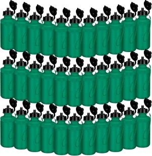 72 Pcs Sports Water Bottles Bulk 20 oz Squeeze Reusable Plastic Water Bottles with Nylon Strap Leak Proof Blank DIY Cups for School Football Team Beach Summer Graduation Gifts