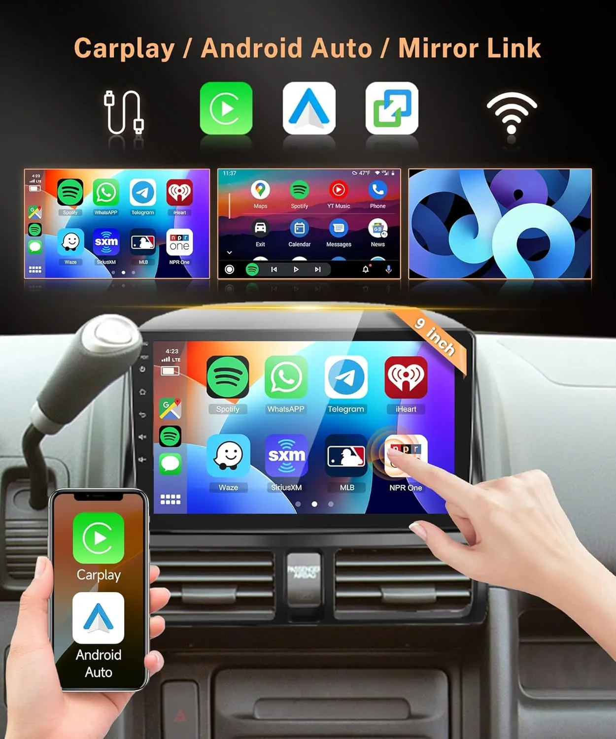 8 Core 4G 64G Android 13 Car Radio for Honda CRV 2002-2006, Rimoody Car Stereo Wireless Carplay Android auto GPS WiFi 9'' Touchscreen Mirror Link DSP-36 Bluetooth FM/RDS Radio 59 UI   Rear Camera