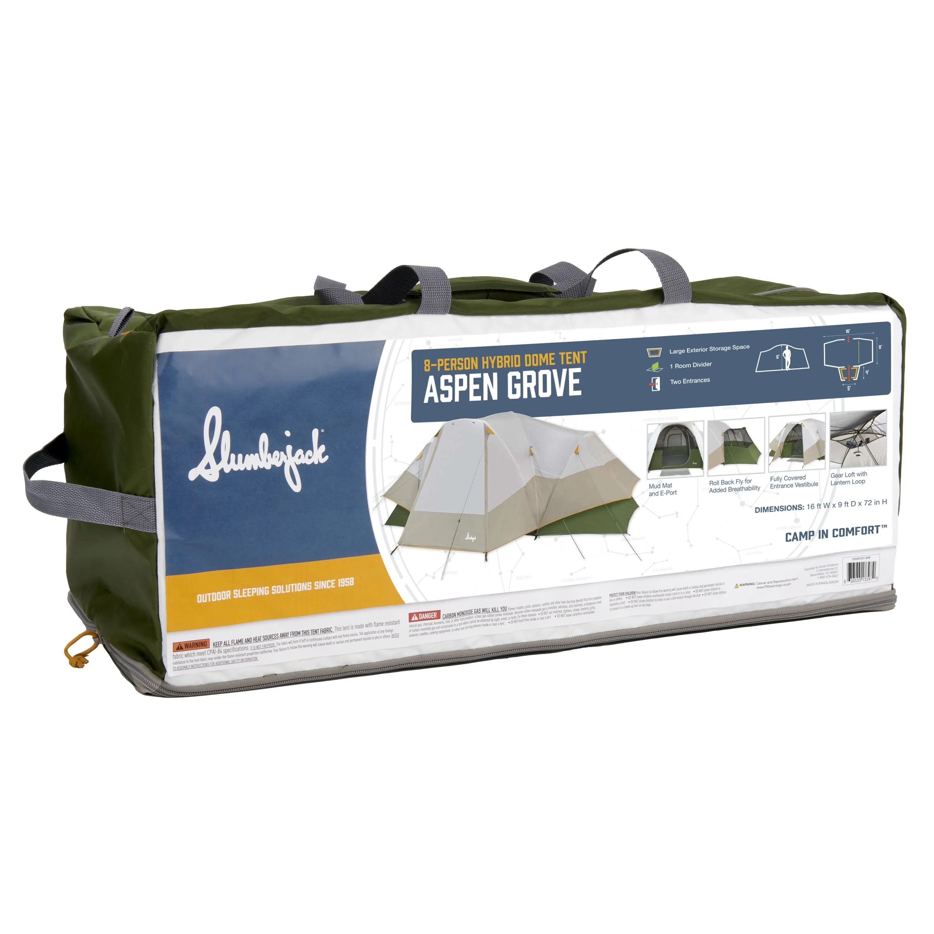 8-Person Camping Tent with Easy-Clean Mud Mat – Perfect for Family Adventures!