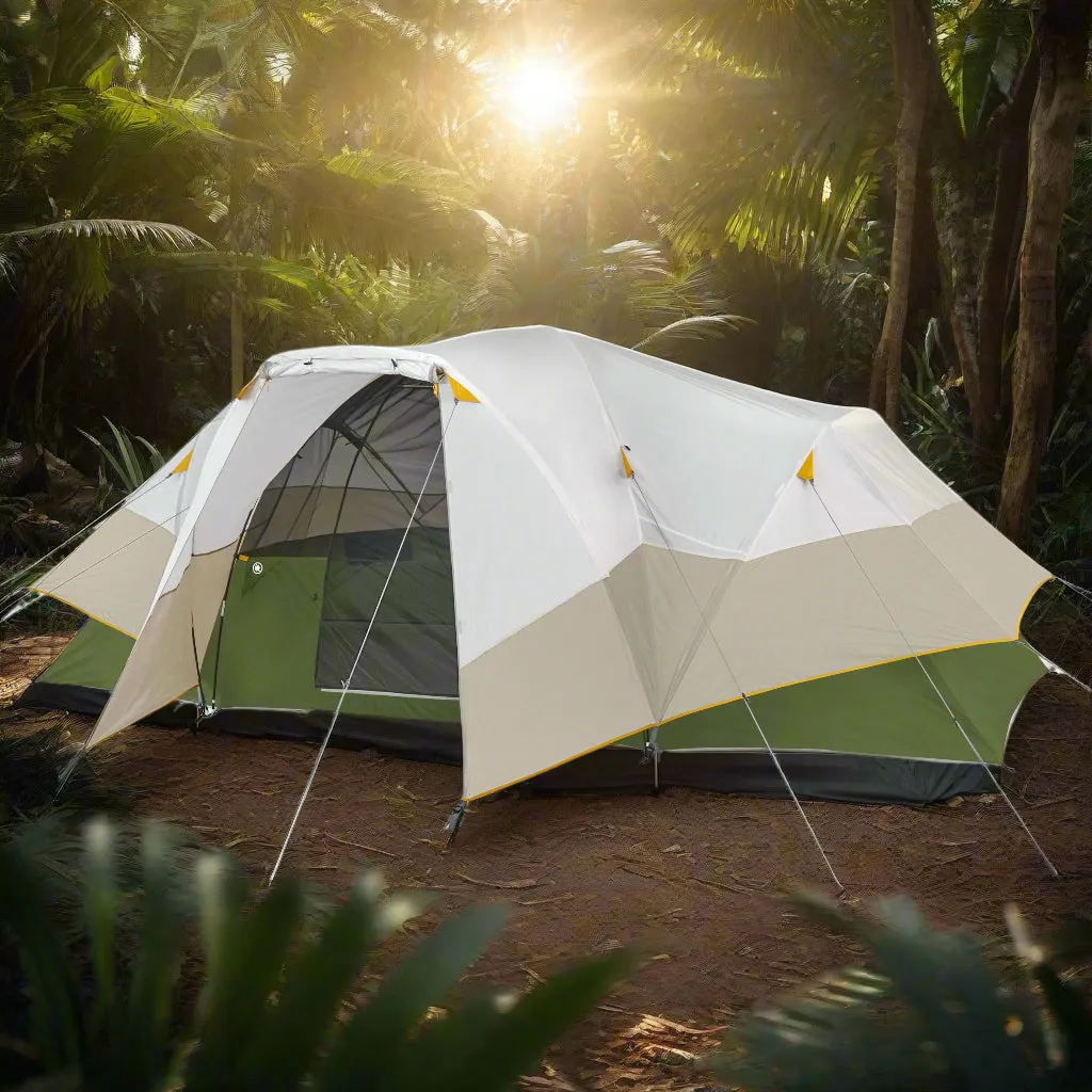 8-Person Camping Tent with Easy-Clean Mud Mat – Perfect for Family Adventures!