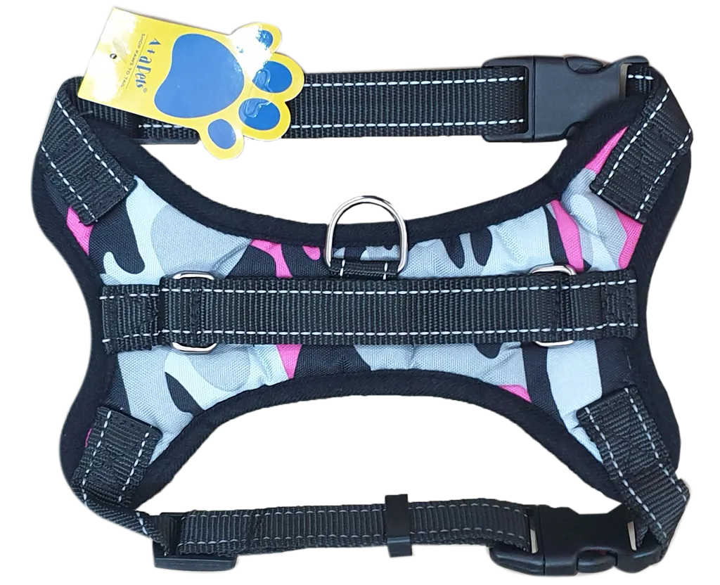 A A Pets' Heavy Duty Padded, Reflective Stitches H Style Harness