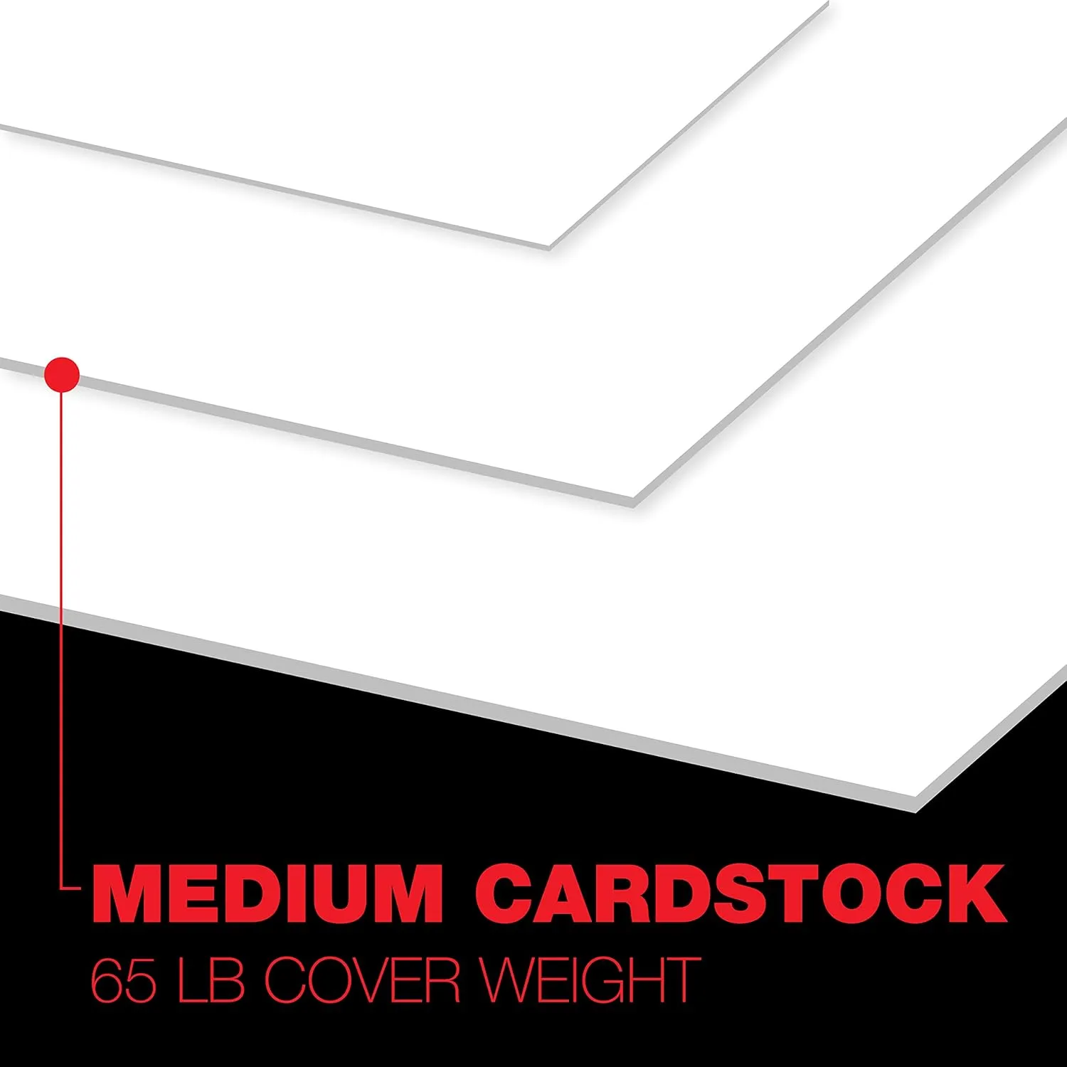 Accent Opaque White Cardstock Paper, 65lb Cover, 176 gsm, 8.5 x 11 card stock, 1 Ream / 250 Sheets, Medium Weight Cardstock with Super Smooth Finish, 121939R, White