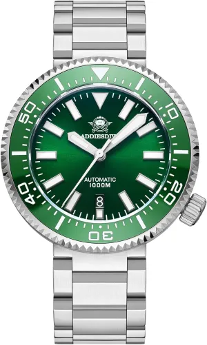 ADDIESDIVE Diver 1000 M Mens Dive Watch 45 MM Automatic with Exhaust Valve Luminous Synthetic Sapphire Crystal