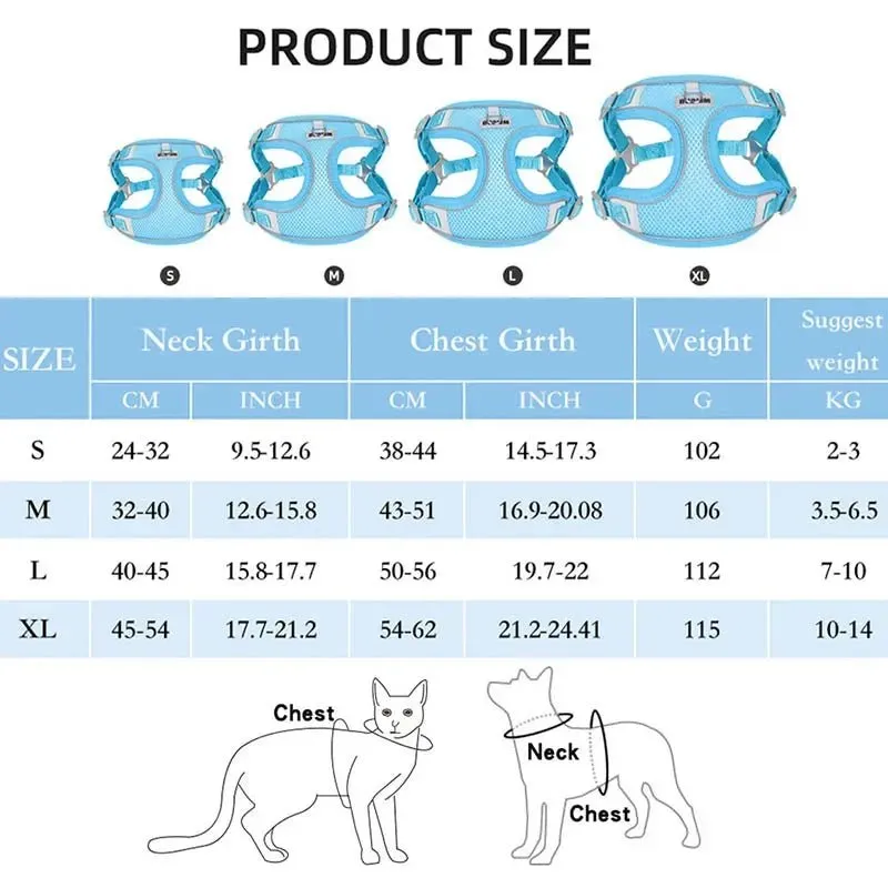 Adjustable Small Dog Harness & Leash Set - Comfortable, Breathable Fabric for Small Breeds