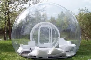 AirLink 6 Meter Inflatable Bubble Tent House Dome Outdoor Clear Show Room with 1 Tunnel for Camping for Photo