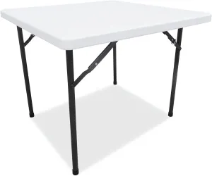 Alera ALEPT36SW 36 in. x 36 in. x 29.25 in. Square Plastic Folding Table - White