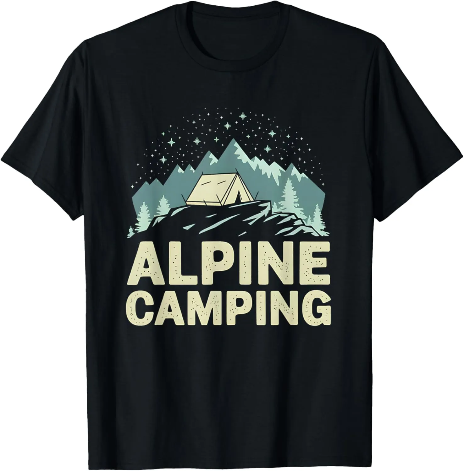 Alpine Camping Night Stars Camp Adventure T-Shirt