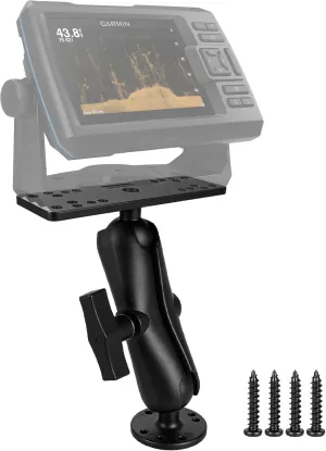 Aluminum Fish Finder Mount with 1.5"/C Size Ball, 5.9" Aluminum Arm Marine Electronics/Depth Finder Mount. High Salt Water Resistant, Compatible with Garmin, Lowrance, Humminbird,and More.