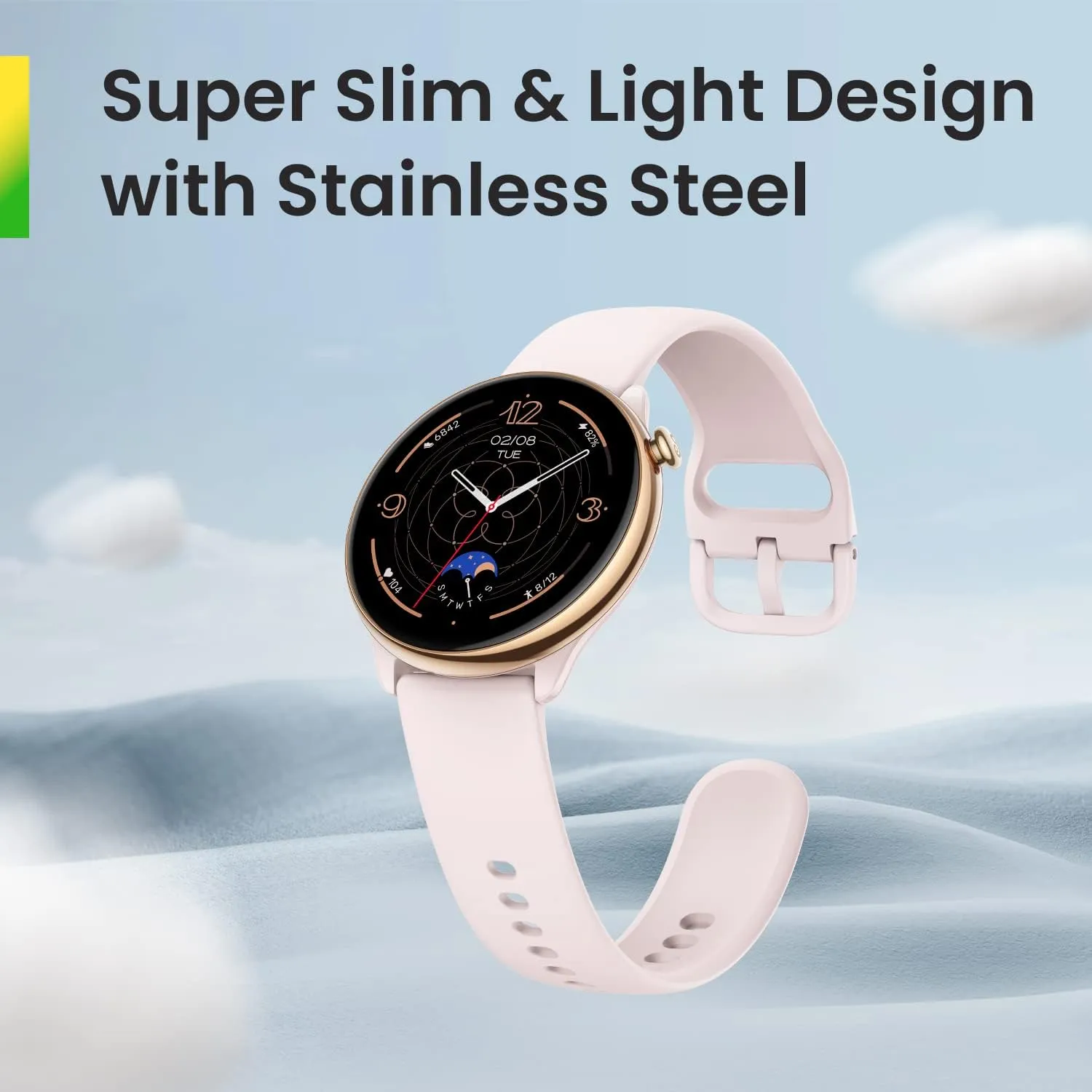 Amazfit GTR Mini Smart Watch 43mm, 14-Day Battery Life, GPS, AI Fitness App Enabled, Heart Rate & Sleep Health Monitoring, Activity Trackers and Smartwatches, Android iPhone Compatible, Misty Pink
