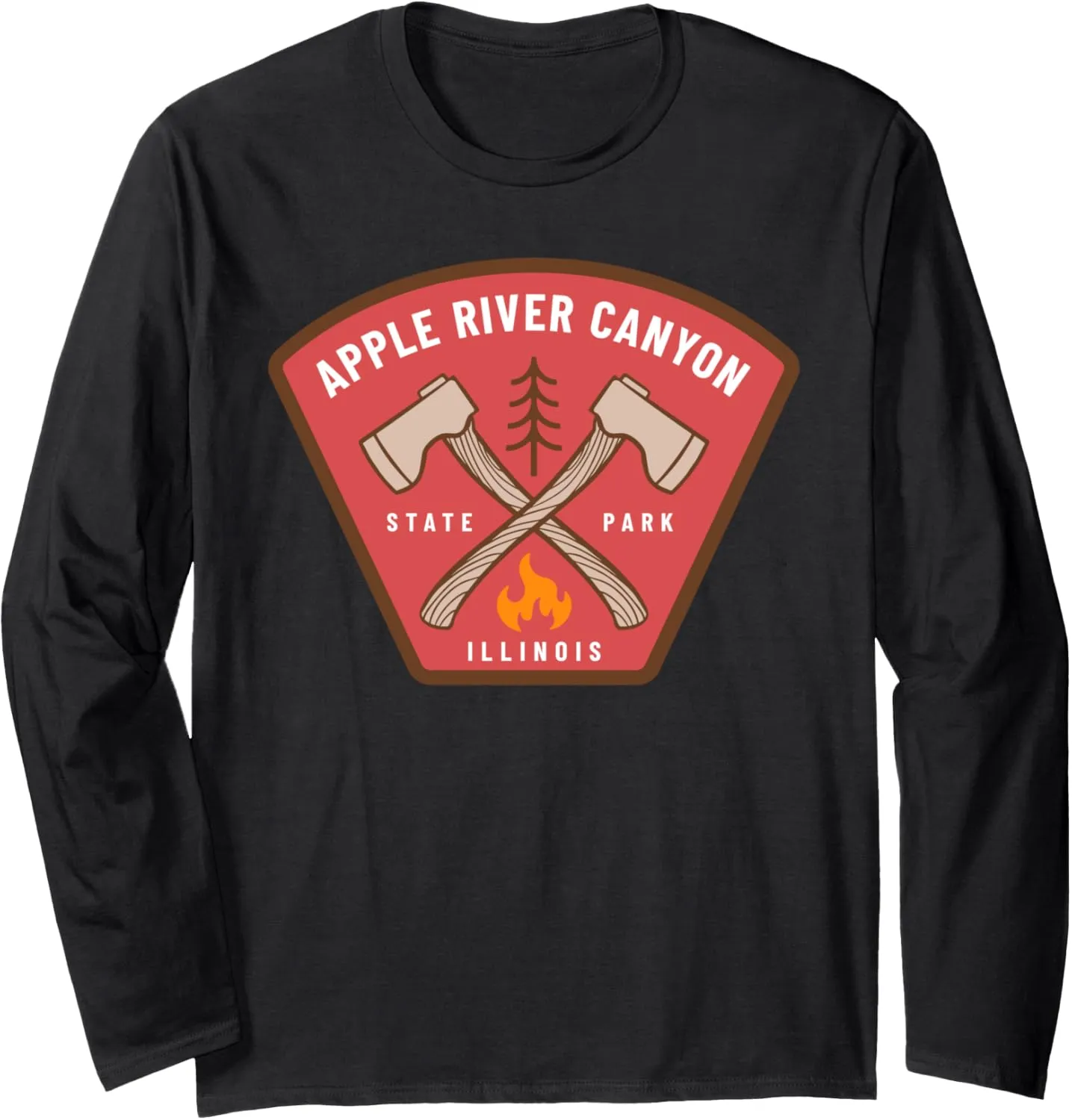 Apple River Canyon State Park Illinois Camp Fire Vacation Long Sleeve T-Shirt