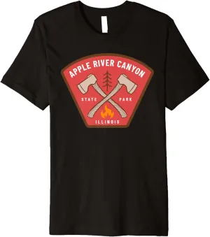 Apple River Canyon State Park Illinois Camp Fire Vacation Premium T-Shirt