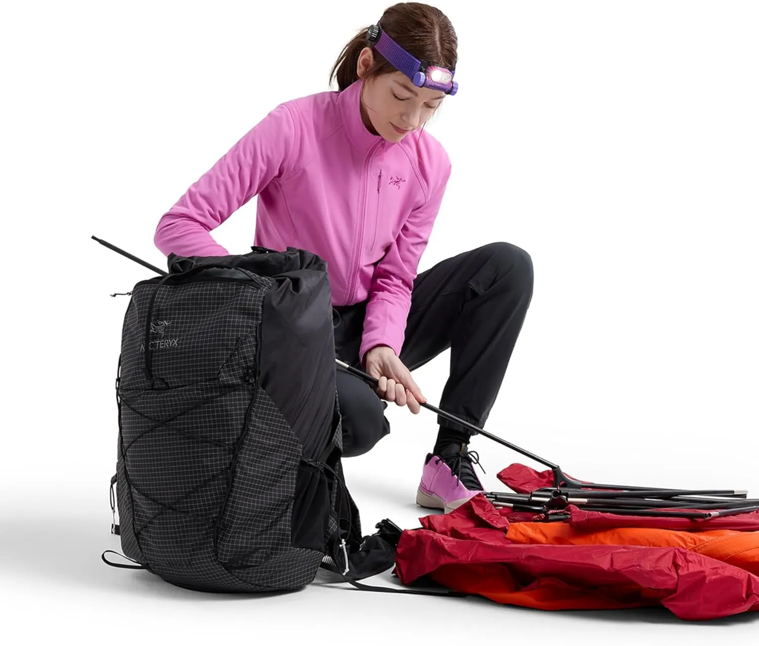 Arc'teryx Aerios 35 Backpack | Precision-Fit Ultralight 35L Hiking Pack - Redesign | Black, Regular