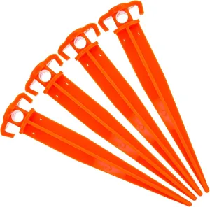 ASR Outdoor Orange Heavy Duty ABS Plastic Tent Stakes Ground Anchor Camping Essentials