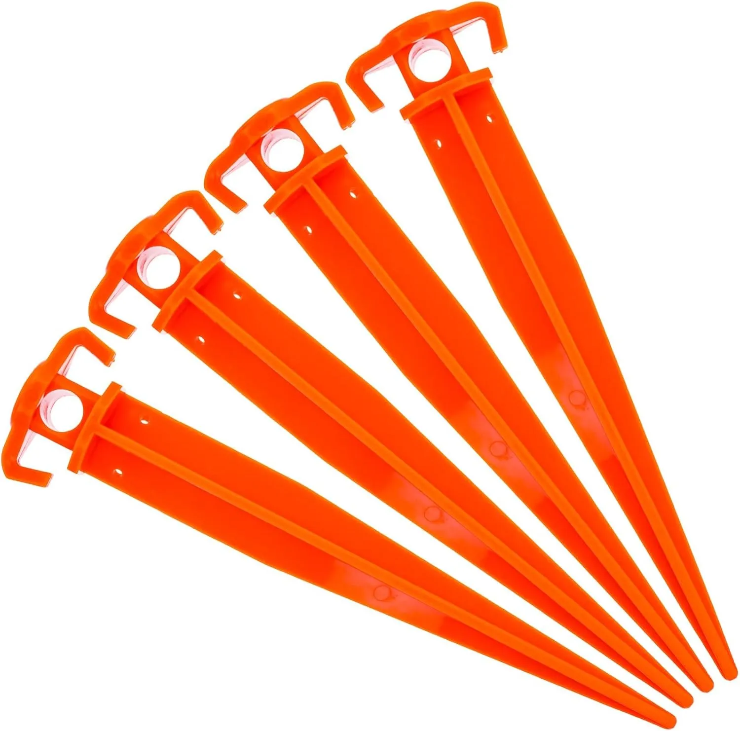 ASR Outdoor Orange Heavy Duty ABS Plastic Tent Stakes Ground Anchor Camping Essentials