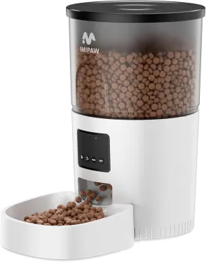 Automatic Cat Feeder - 3L Pet Dry Food Dispenser with Timed Programmable Portion Control, Dual Power Backup, Easy Set Up, 10 Meals Per Day for Cats and Puppies（Remote not Supported）