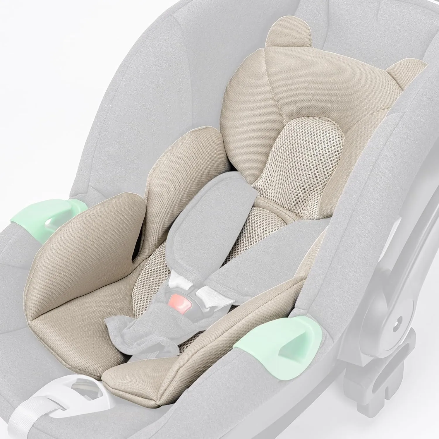 Baby Support Cushion - Breathable 3D Mesh Infant Insert for Strollers, Car Seats, High Chairs, and More - Perfect for Newborns (Cream)
