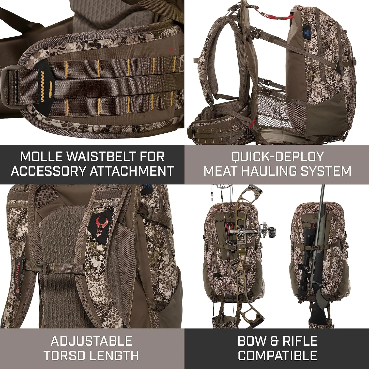Badlands MRK 2 Pack | Super Durable Hunting Pack for Meat-Hauling in Tough Conditions, Slate, One Size