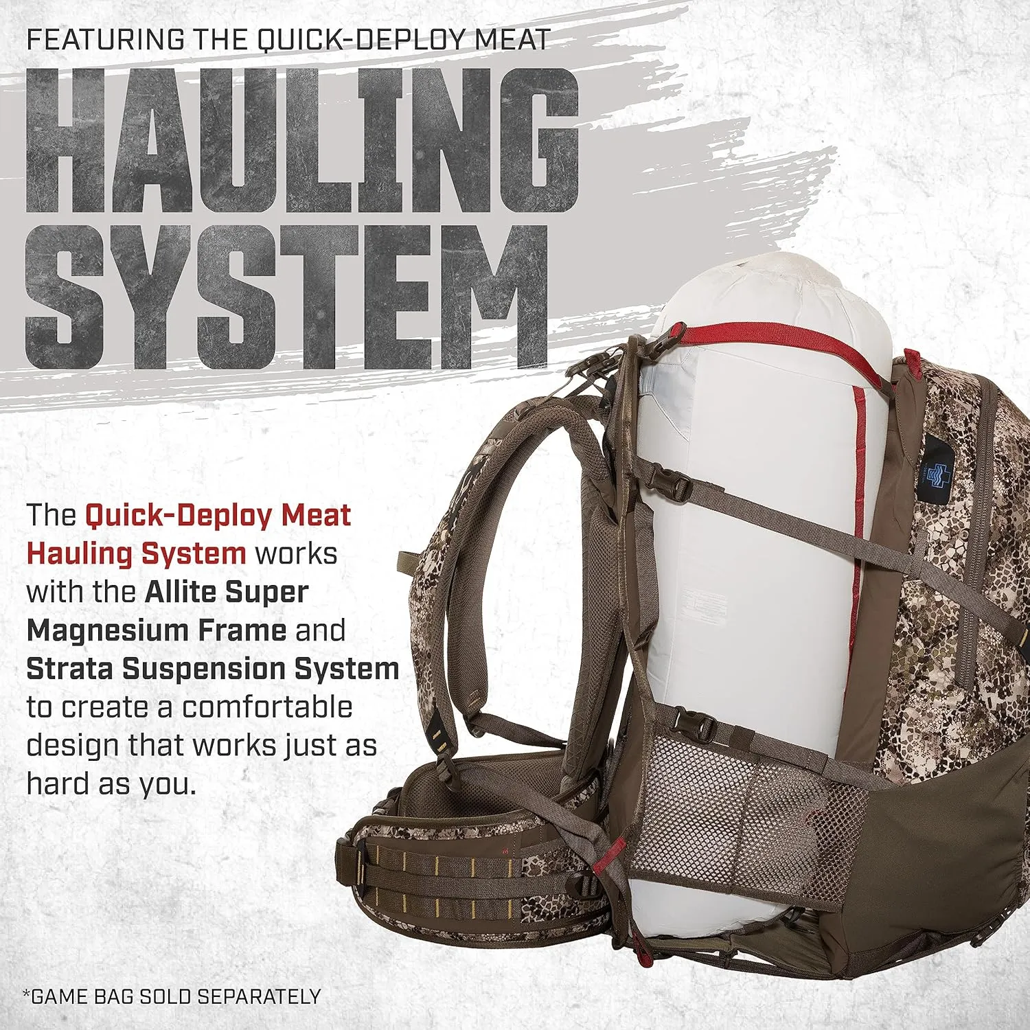 Badlands MRK 2 Pack | Super Durable Hunting Pack for Meat-Hauling in Tough Conditions, Slate, One Size